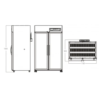 Фармацевтичний холодильник ТМ MELING на 1015 л. з вбудованим моніторингом температури (+2...+8°С) 