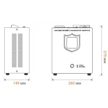 Стабилизатор напряжения LP-W-8500RD (5100Вт / 7 ступ)